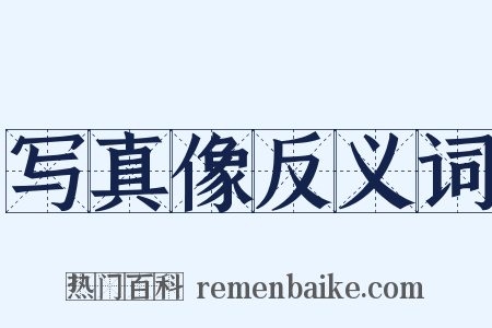 写真像反义词是什么意思的图片